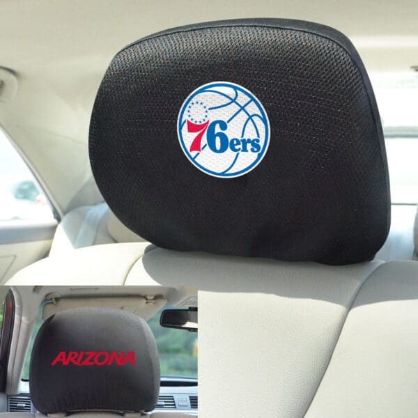 Philadelphia 76ers Embroidered Head Rest Cover Set - 2 Pieces-25076
