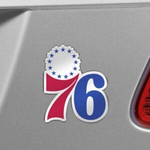 Philadelphia 76ers Heavy Duty Aluminum Embossed Color Emblem-60438