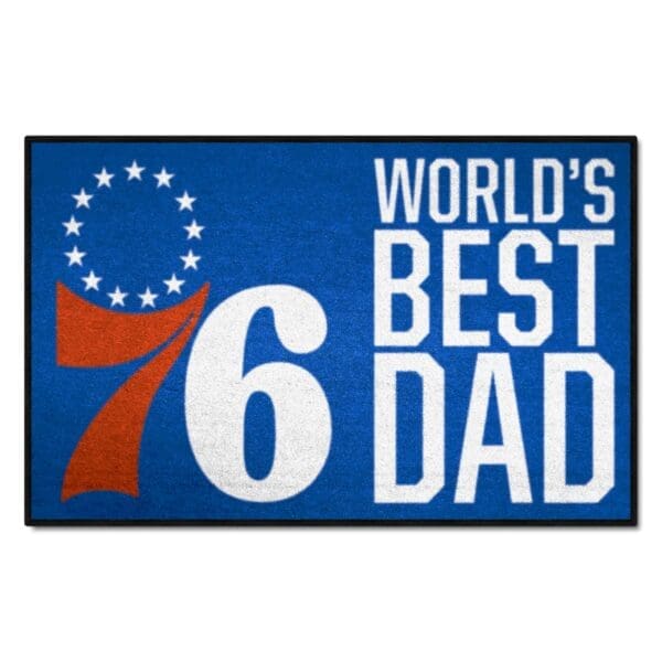 Philadelphia 76ers Starter Mat Accent Rug 19in. x 30in. Worlds Best Dad Starter Mat 31199 1 scaled