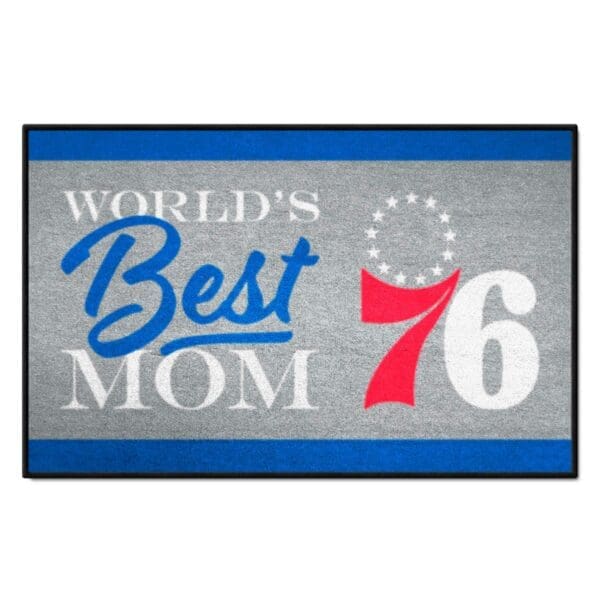 Philadelphia 76ers Worlds Best Mom Starter Mat Accent Rug 19in. x 30in. 34191 1 scaled