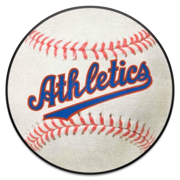 Philadelphia Athletics Baseball Rug 27in. Diameter 1 scaled