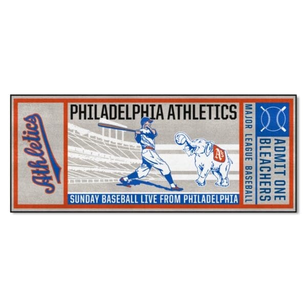Philadelphia Athletics Ticket Runner Rug 30in. x 72in 1 scaled