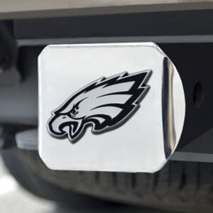 Philadelphia Eagles Chrome Metal Hitch Cover with Chrome Metal 3D Emblem