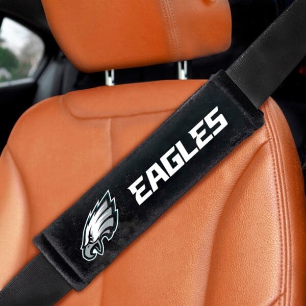 Philadelphia Eagles Embroidered Seatbelt Pad - 2 Pieces
