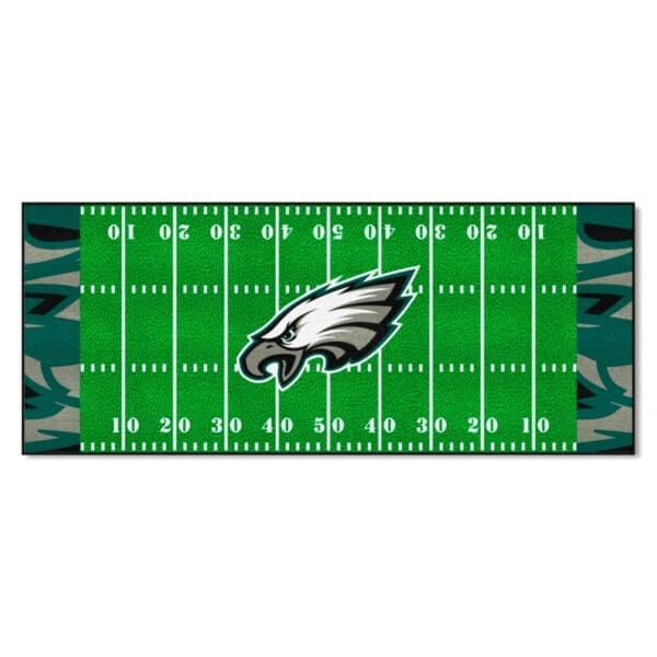 Philadelphia Eagles Football Field Runner Mat 30in. x 72in. XFIT Design 1 scaled