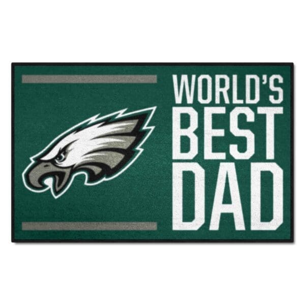 Philadelphia Eagles Starter Mat Accent Rug 19in. x 30in. Worlds Best Dad Starter Mat 1 scaled