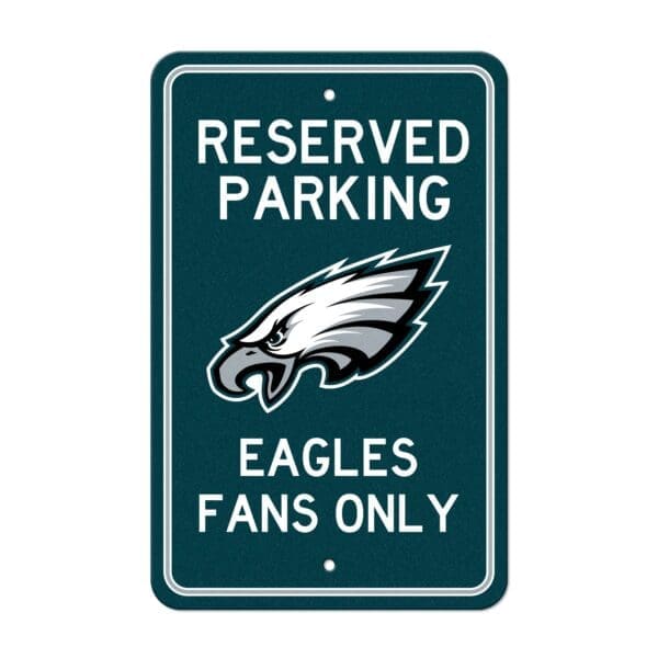 Philadelphia Eagles Team Color Reserved Parking Sign Decor 18in. X 11.5in. Lightweight 1 scaled