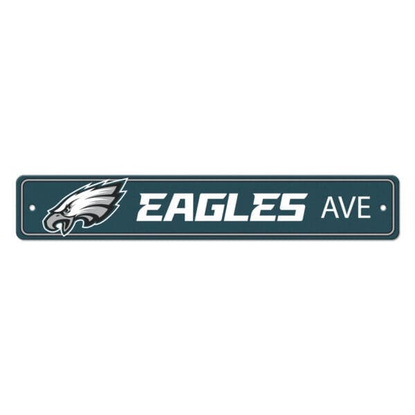 Philadelphia Eagles Team Color Street Sign Decor 4in. X 24in. Lightweight 1 scaled