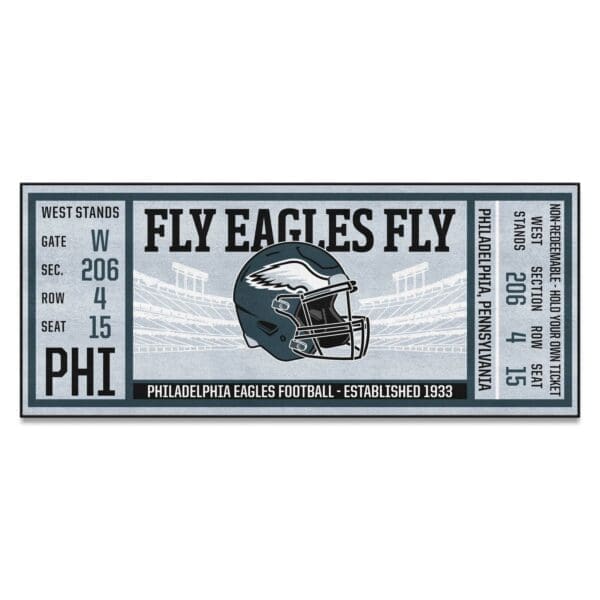 Philadelphia Eagles Ticket Runner Rug 30in. x 72in 1 scaled