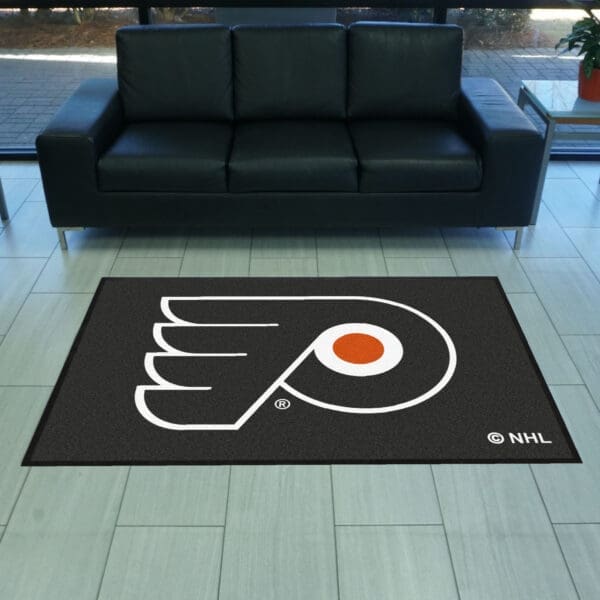 Philadelphia Flyers 4X6 High-Traffic Mat with Durable Rubber Backing - Landscape Orientation-12873