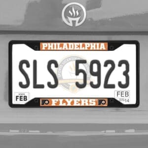 Philadelphia Flyers Metal License Plate Frame Black Finish-31388
