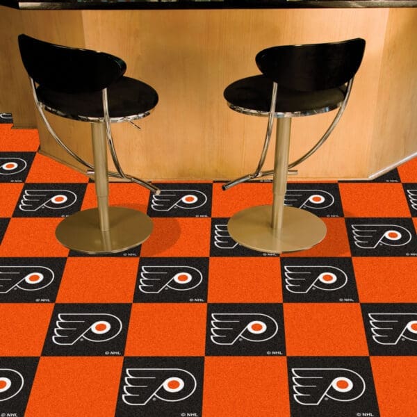 Philadelphia Flyers Team Carpet Tiles - 45 Sq Ft.-10695