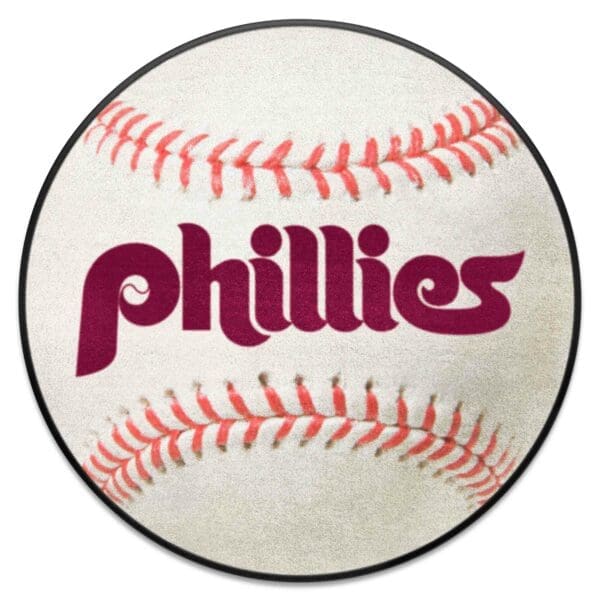 Philadelphia Phillies Baseball Rug 27in. Diameter1987 1 scaled
