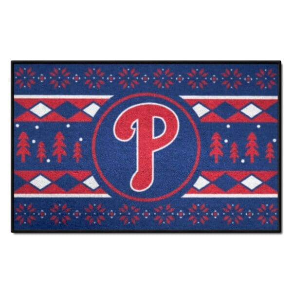 Philadelphia Phillies Holiday Sweater Starter Mat Accent Rug 19in. x 30in 1 1 scaled