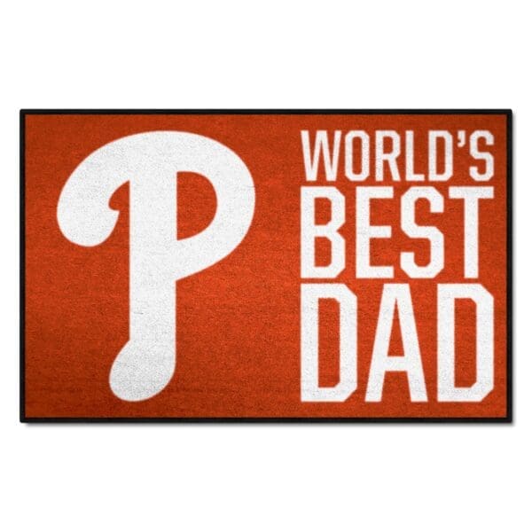 Philadelphia Phillies Starter Mat Accent Rug 19in. x 30in. Worlds Best Dad Starter Mat 1 scaled