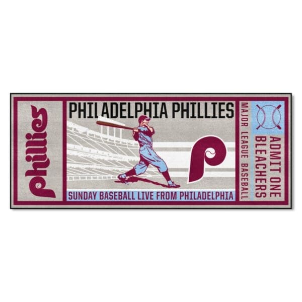 Philadelphia Phillies Ticket Runner Rug 30in. x 72in 1 scaled