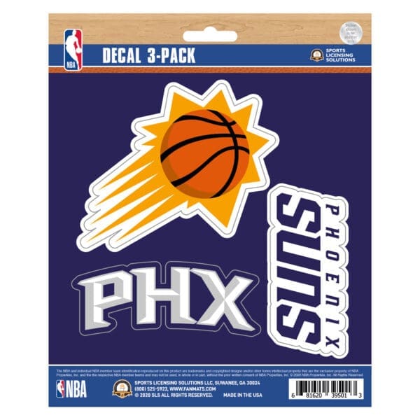 Phoenix Suns 3 Piece Decal Sticker Set 63265 1