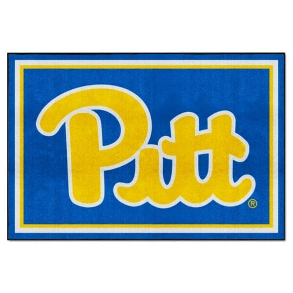 Pitt Panthers 5ft. x 8 ft. Plush Area Rug 1 scaled