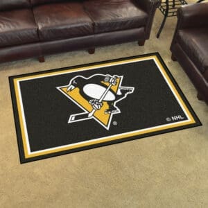 Pittsburgh Penguins 4ft. x 6ft. Plush Area Rug-10438