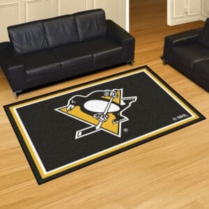 Pittsburgh Penguins 5ft. x 8 ft. Plush Area Rug-10439