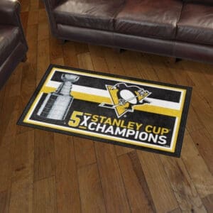 Pittsburgh Penguins Dynasty 3ft. x 5ft. Plush Area Rug-34342
