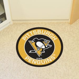 Pittsburgh Penguins Roundel Rug - 27in. Diameter-18884