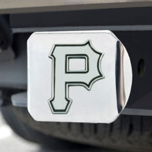 Pittsburgh Pirates Chrome Metal Hitch Cover with Chrome Metal 3D Emblem