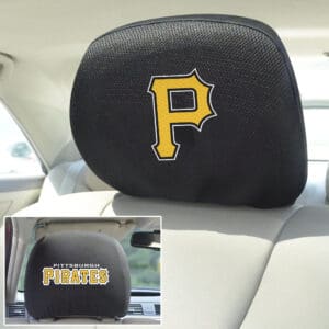 Pittsburgh Pirates Embroidered Head Rest Cover Set - 2 Pieces