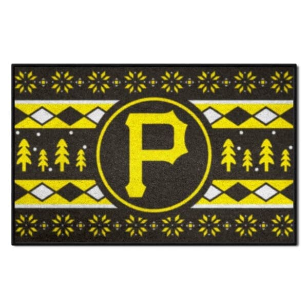 Pittsburgh Pirates Holiday Sweater Starter Mat Accent Rug 19in. x 30in 1 scaled