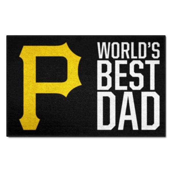 Pittsburgh Pirates Starter Mat Accent Rug 19in. x 30in. Worlds Best Dad Starter Mat 1 scaled