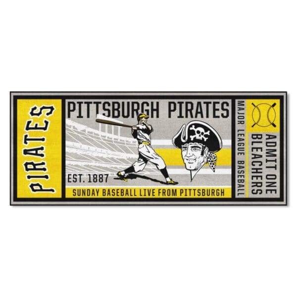 Pittsburgh Pirates Ticket Runner Rug 30in. x 72in 1 scaled