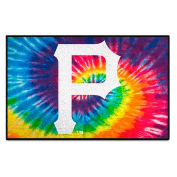 Pittsburgh Pirates Tie Dye Starter Mat Accent Rug 19in. x 30in 1 scaled