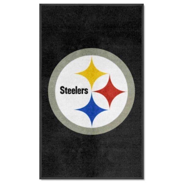 Pittsburgh Steelers 3X5 High Traffic Mat with Durable Rubber Backing Portrait Orientation 1 scaled