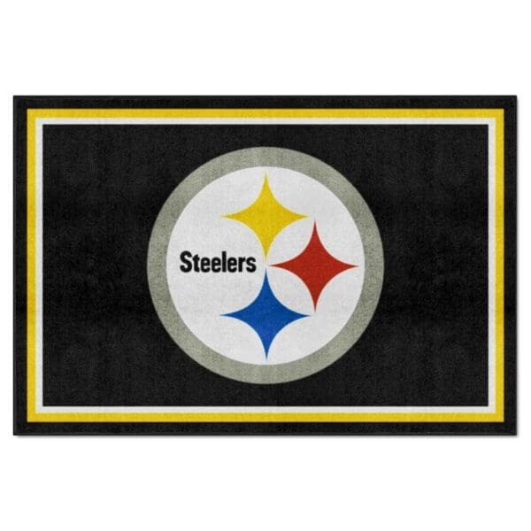 Pittsburgh Steelers 5ft. x 8 ft. Plush Area Rug 1 1 scaled