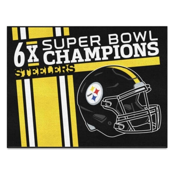 Pittsburgh Steelers All Star Rug 34 in. x 42.5 in. Plush Area Rug 1 scaled