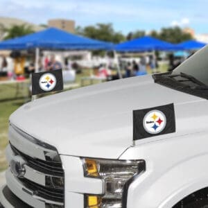 Pittsburgh Steelers Ambassador Car Flags - 2 Pack Mini Auto Flags