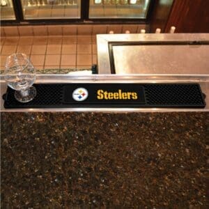 Pittsburgh Steelers Bar Drink Mat - 3.25in. x 24in.