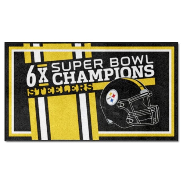 Pittsburgh Steelers Dynasty 3ft. x 5ft. Plush Area Rug 1 scaled