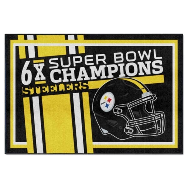 Pittsburgh Steelers Dynasty 5ft. x 8ft. Plush Area Rug 1 scaled