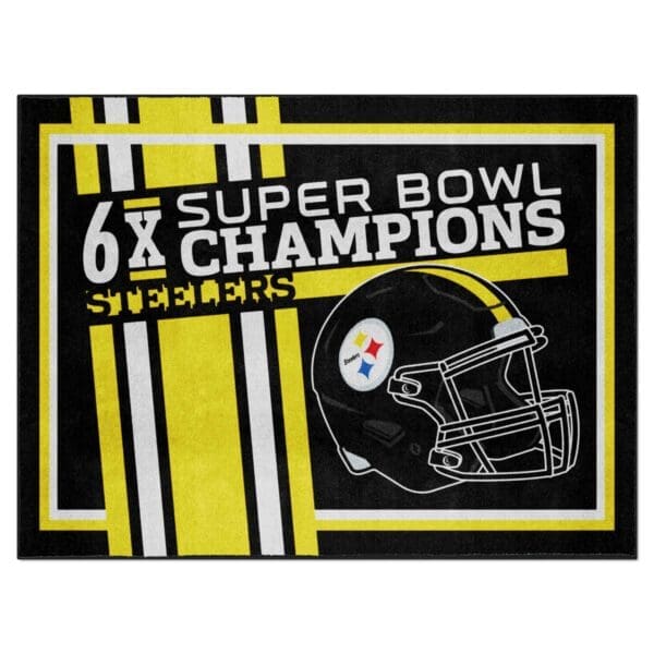 Pittsburgh Steelers Dynasty 8ft. x 10ft. Plush Area Rug 1 scaled
