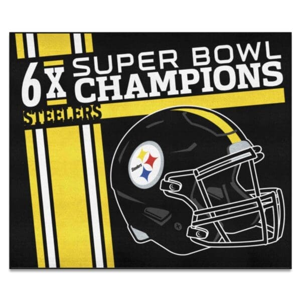 Pittsburgh Steelers Dynasty Tailgater Rug 5ft. x 6ft 1 scaled