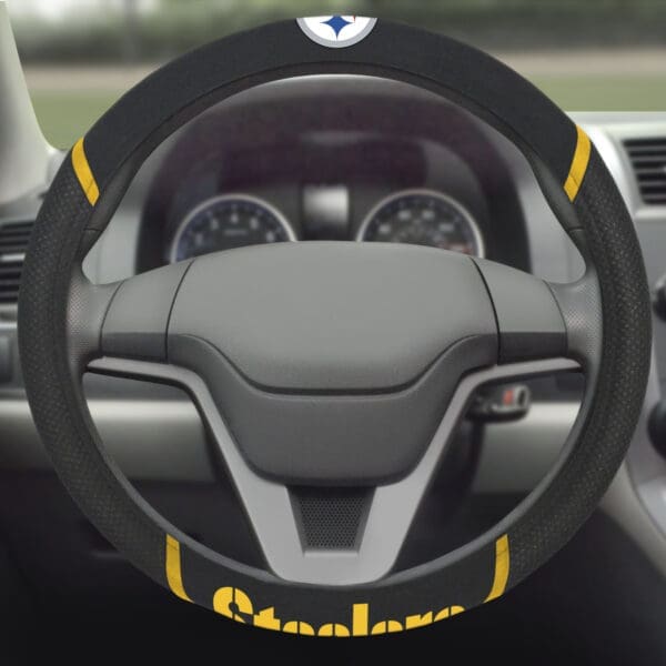 Pittsburgh Steelers Embroidered Steering Wheel Cover