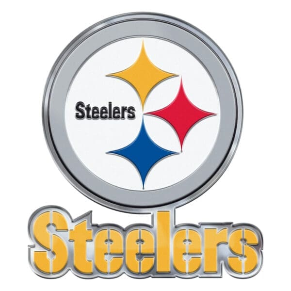Pittsburgh Steelers Heavy Duty Aluminum Embossed Color Emblem Alternate 1
