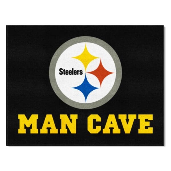 Pittsburgh Steelers Man Cave All Star Rug 34 in. x 42.5 in 1 scaled