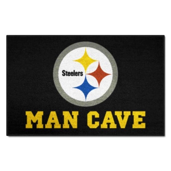 Pittsburgh Steelers Man Cave Starter Mat Accent Rug 19in. x 30in 1 scaled