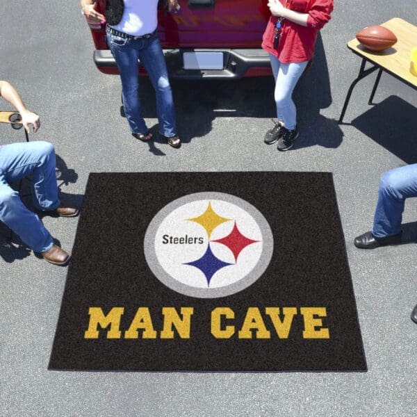 Pittsburgh Steelers Man Cave Tailgater Rug - 5ft. x 6ft.