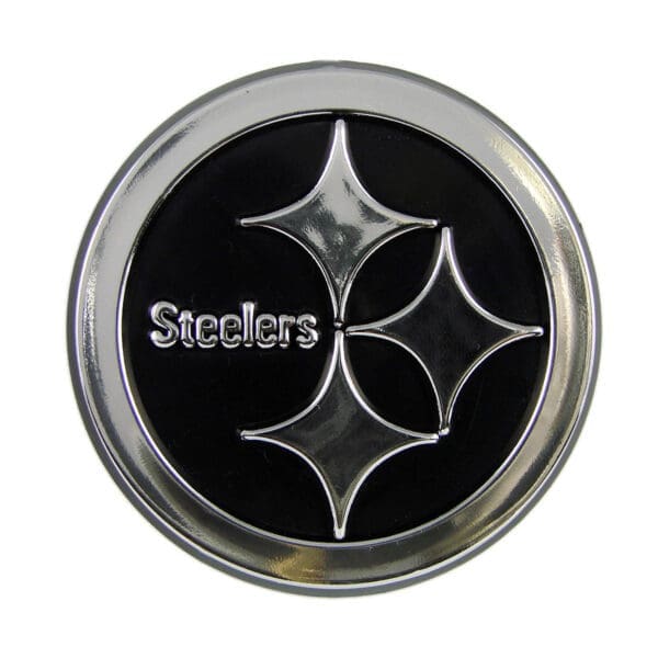 Pittsburgh Steelers Molded Chrome Plastic Emblem 1