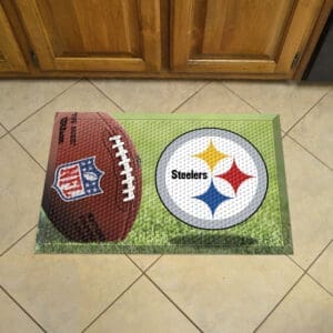 Pittsburgh Steelers Rubber Scraper Door Mat