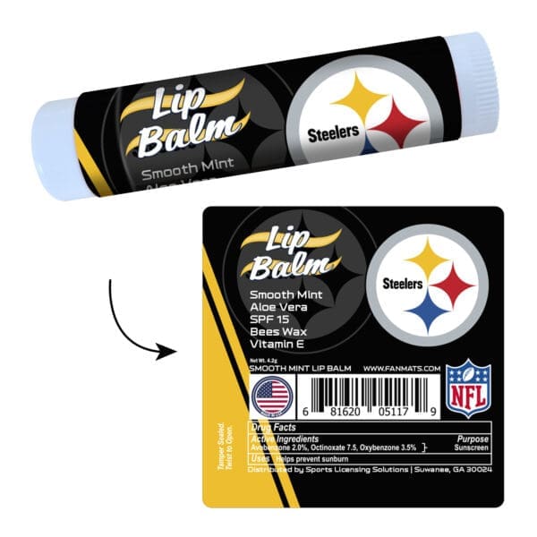 Pittsburgh Steelers Smooth Mint SPF 15 Lip Balm 1 scaled
