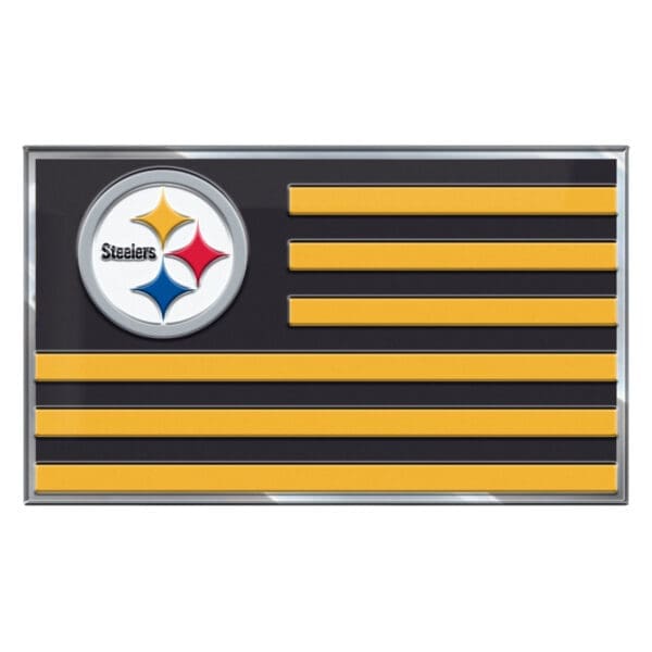 Pittsburgh Steelers State Flag Aluminum Embossed Emblem 1